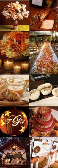 Some really great ideas. If you are having a fall wedding indoors but still goin