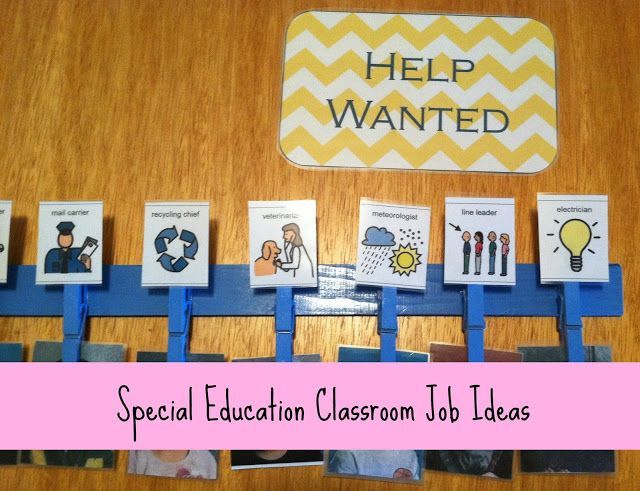 Special education classroom jobs idea. job ideas for kiddos with physical and in