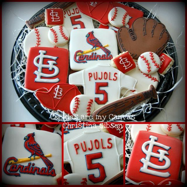 St.Louis Cardinals baseball cookies – Just have to switch Yadi for Pujols