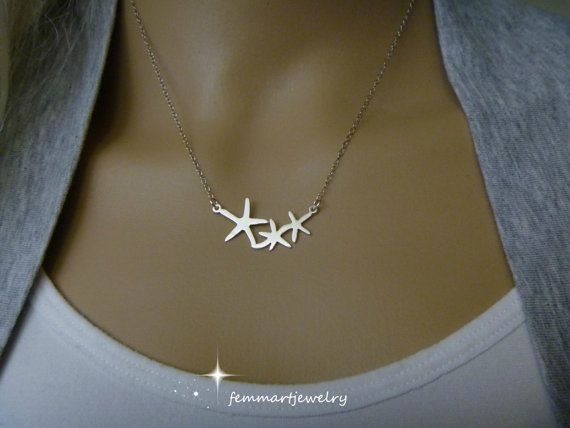 Starfish Necklace – Sea Star Jewelry – Beach Wedding – Bridesmaids Gifts – Star