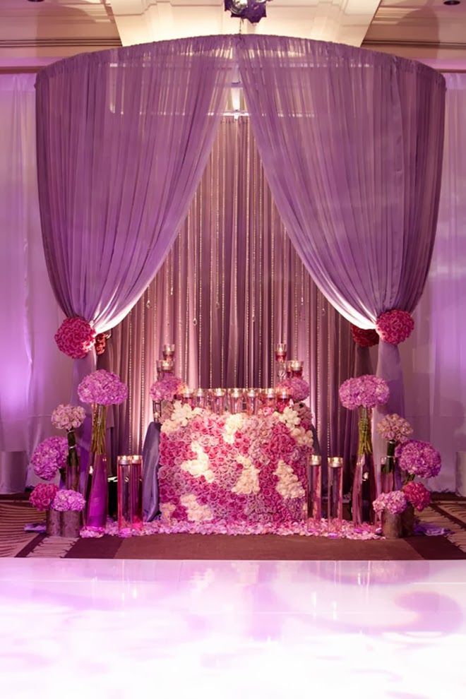 Sweet heart table #RadiantOrchid ~ Andrena Photography  //  Event Design: Square
