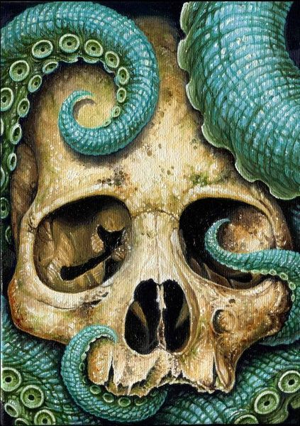 Tentacle skull by Voss Fineart