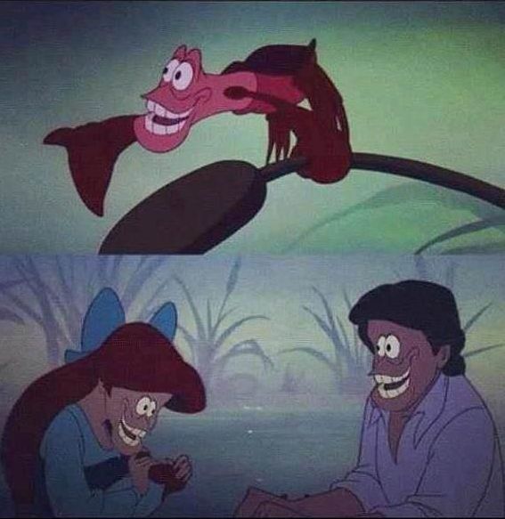 The Little Mermaid face swap.  This makes me so unbelievably uncomfortable.