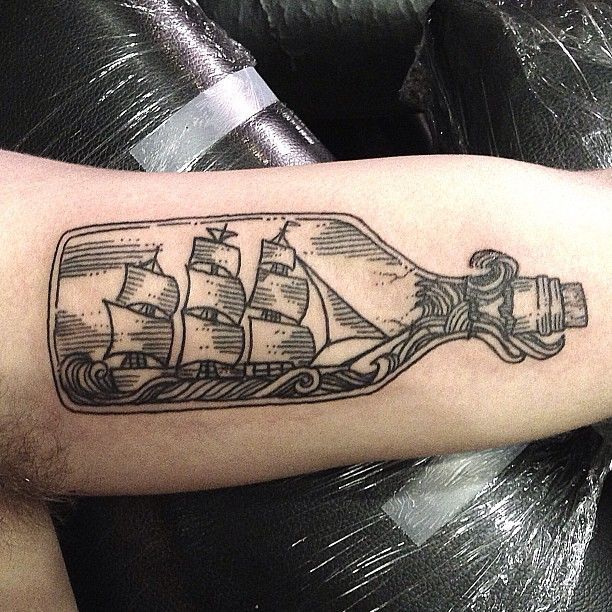 This is really cool. Ship in bottle