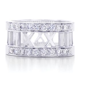 Tiffany & Co Atlas Roma Rin Wit Diamond Ring