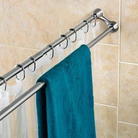 Wet towels go here. You could also just put another shower rod here as a towel h