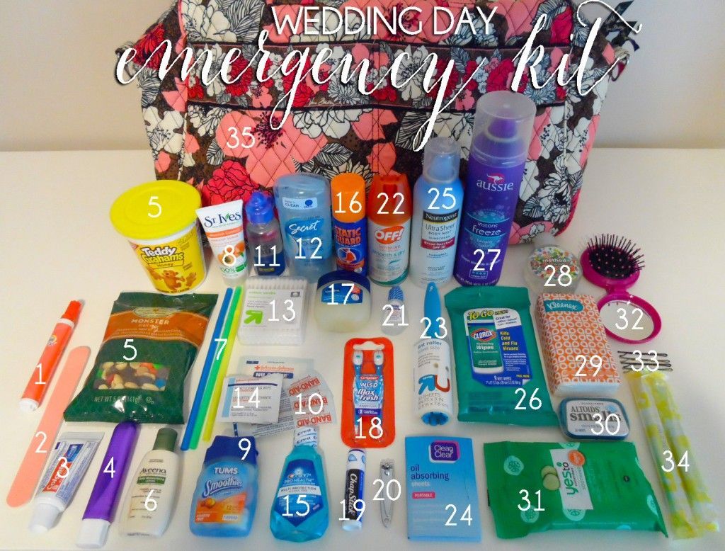 What a wedding planner packs in her wedding day emergency kit! {Even perfectly p