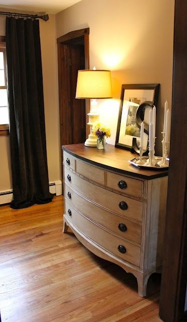 DIY: Anne Sloane Chalk Paint (for drawers) Followed by hand sanding and a coat o