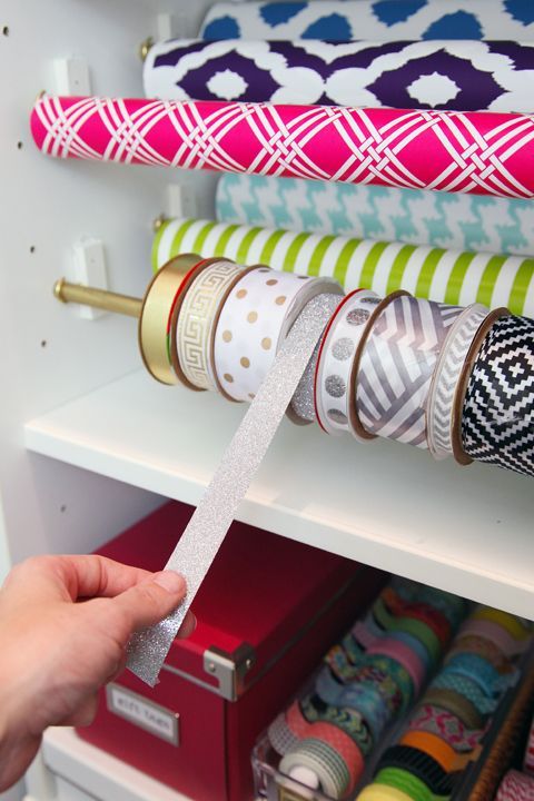 I am crazy jealous and in love with this gift wrapping station.