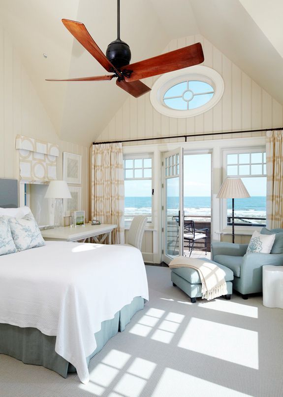 Love the colors and tranquility in this beach house bedroom. Just would change t