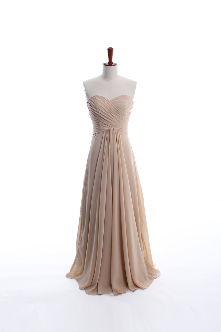 Fashionable A-line empire waist chiffon dress for bridesmaid