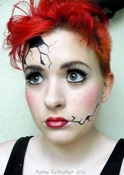 broken #doll – a creepy, but still cute #Halloween #makeup