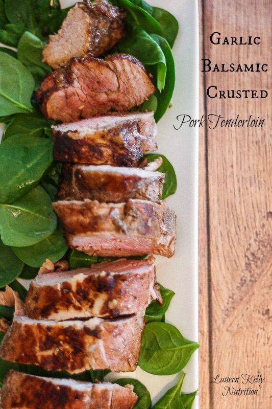 Garlic Balsamic Crusted Pork Tenderloin | Lauren Kelly Nutrition–this is divine