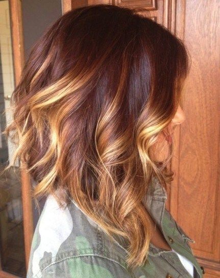 brown hair with blond highlights | … Sizzling Ombre Hair Color Solutions For B