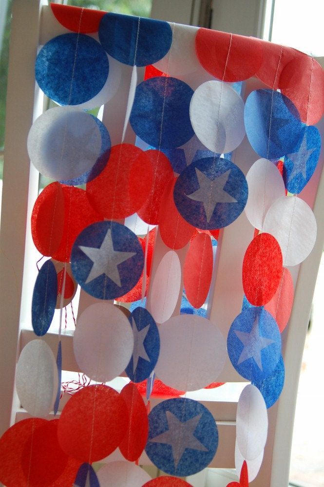 Captain America Party: Tissue Garland Stars and Heroes by pipsqueakandbean on Et