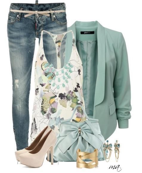 cute outfits for spring women | Fresh Mint Casual Spring Outfits