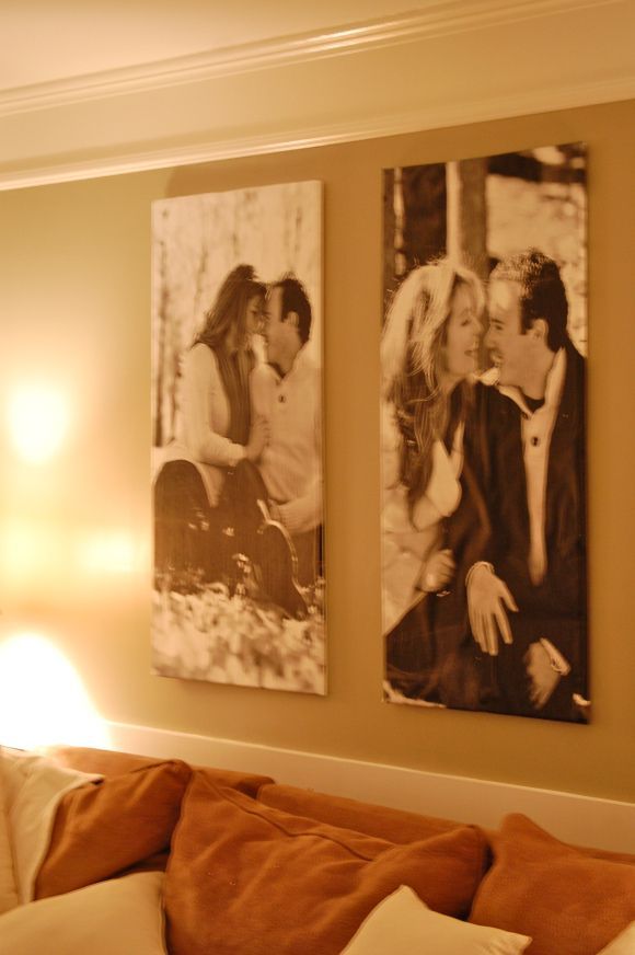 DIY Canvas Prints: HUGE Impact, low cost picture of each others parents with you