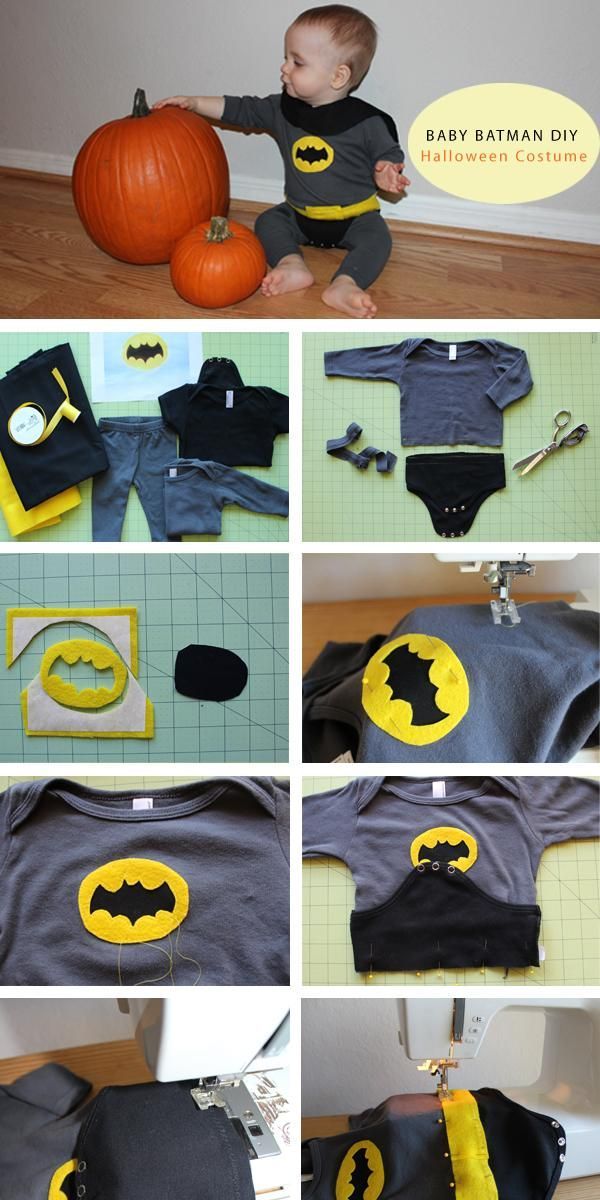 DIY Superhero Costume : DIY Baby Batman Halloween Costume – Link doesnt go to th