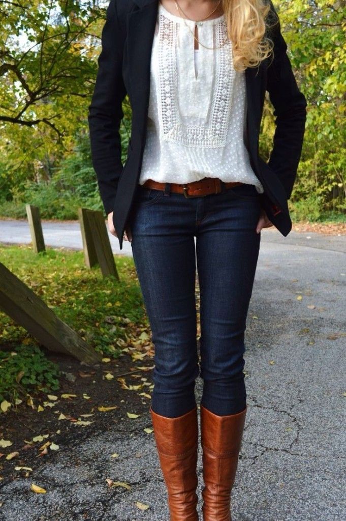 fantastic fall outfit – love those boots!