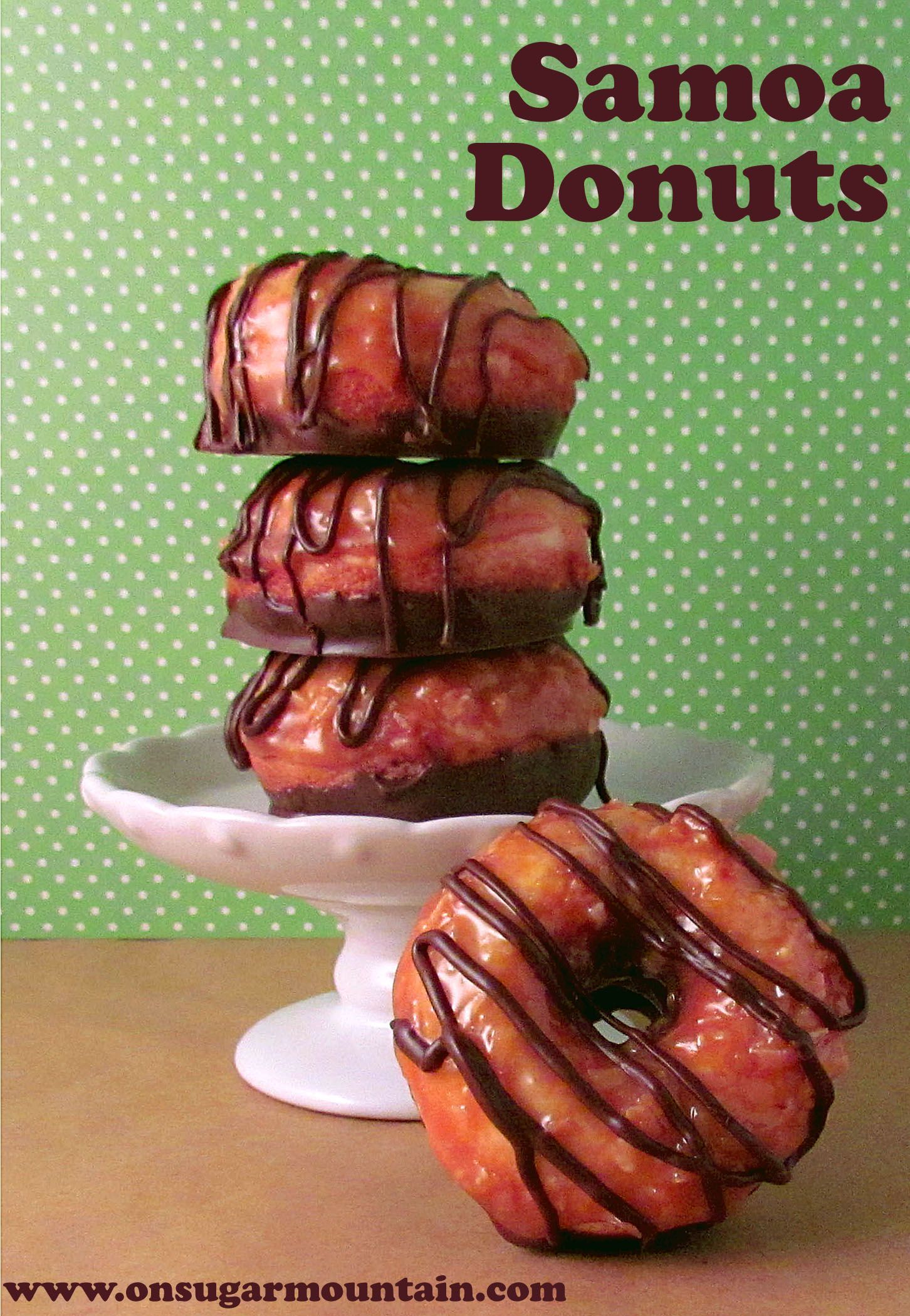 Girl Scout Cookie Cravings? Samoa Baked Donuts | On Sugar Mountain… I love the