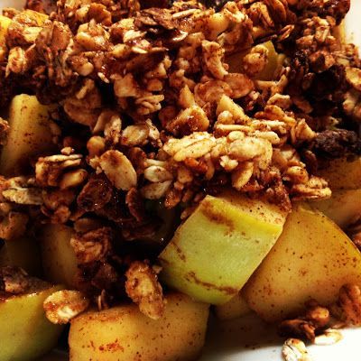 Healthy Apple Crisp. Quick, easy, under 200 calories and you probably have all t