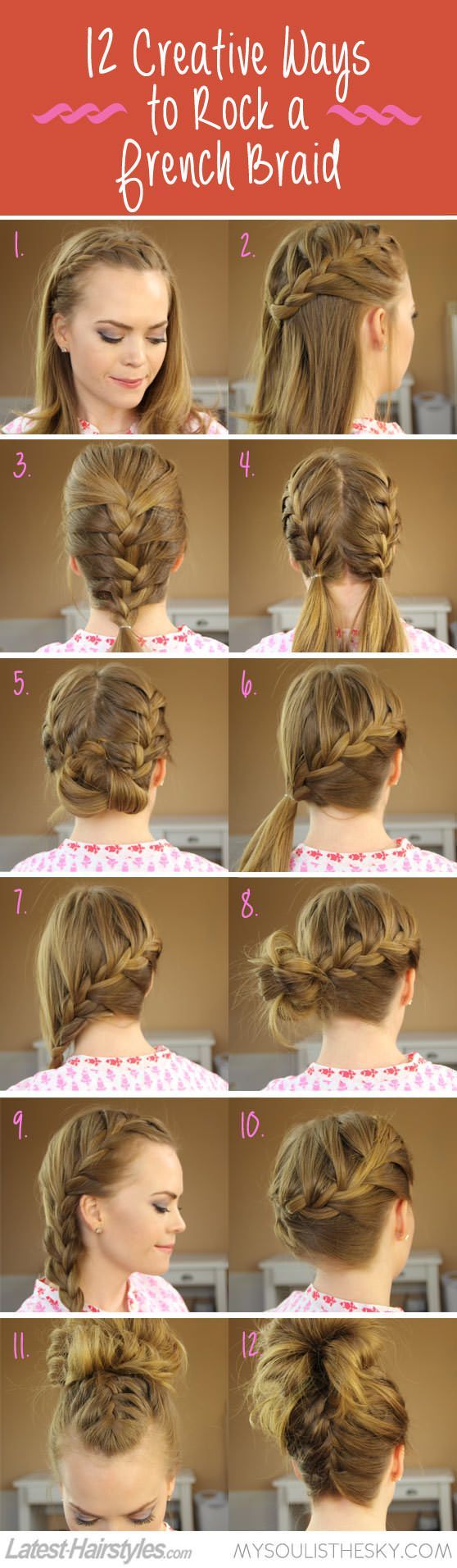 How to French Braid [and 12 Creative Ways to Rock It] Great and easy tutorial th