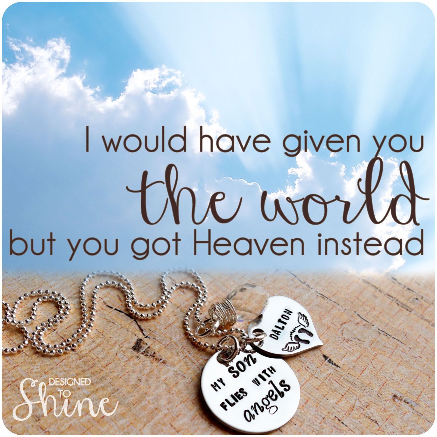My Baby Flies With Angels Necklace – Rememberance Jewelry –