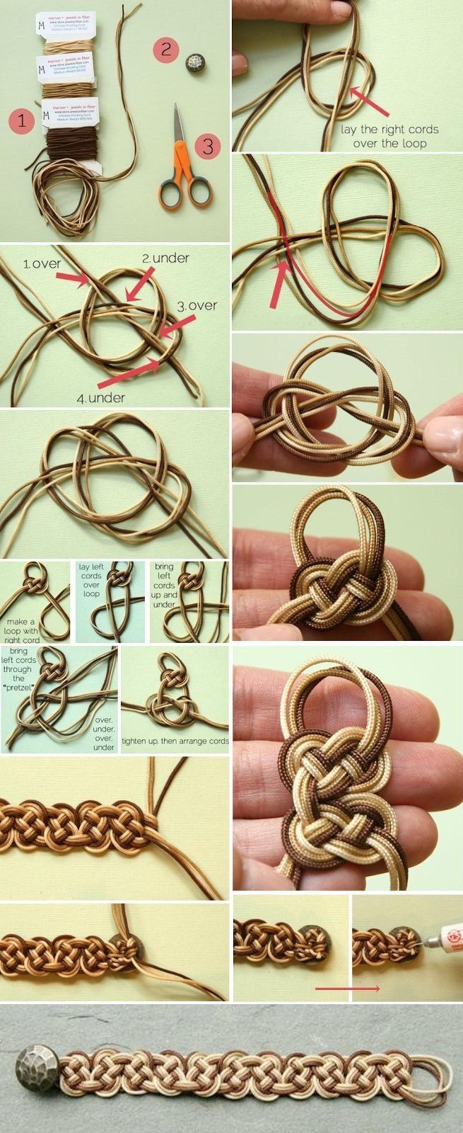 ombre celtic knot bracelet tutorial :: diy jewelry making supplies