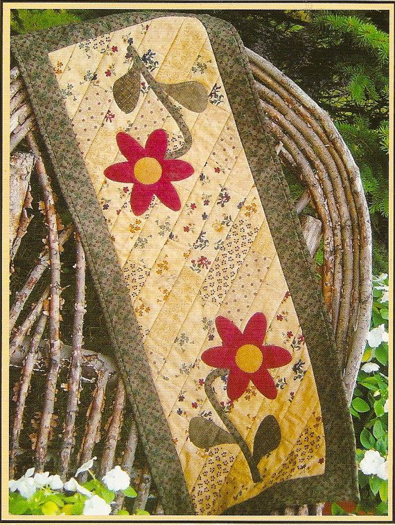 Quilt Table Runner Quilt As You Go Bloomin by PatternPriority, $5.95
