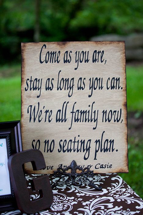 Rustic Wedding Reception Seating Sign … Wedding ideas for brides, grooms, pare
