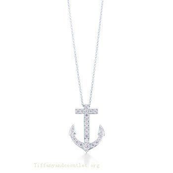 Tiffany Outlet Anchor Pendant With Zircons Anchor Pendant [ tp-52] – $50.99 : Ti