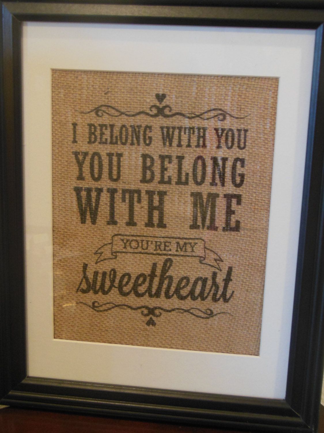 Valentines+Day+Gift+for+him+or+her++I+belong+by+BurlapByEverAfter,+$25.00