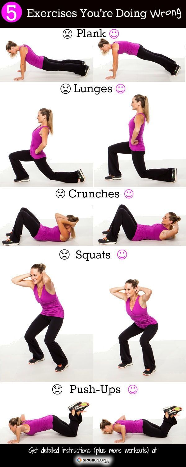 5 Exercises Youre Doing Wrong | These 27 Fitness Diagrams Are All You Need to Ge