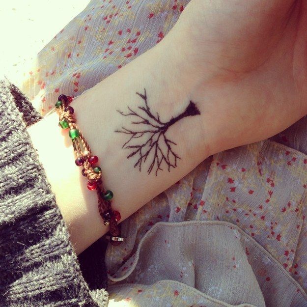 A simple tree: | 65 Totally Inspiring Ideas For Wrist Tattoos. A gorgeous tree #