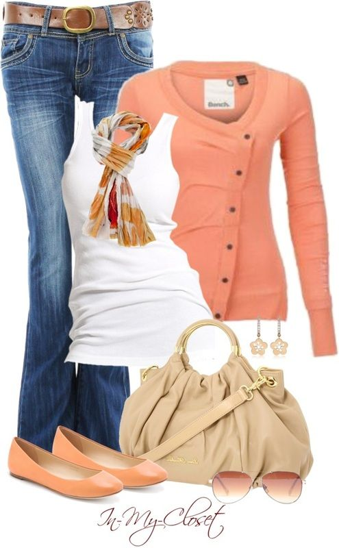 Casual Outfit Luv the sweater, color and all!!! I love the style of the cardigan