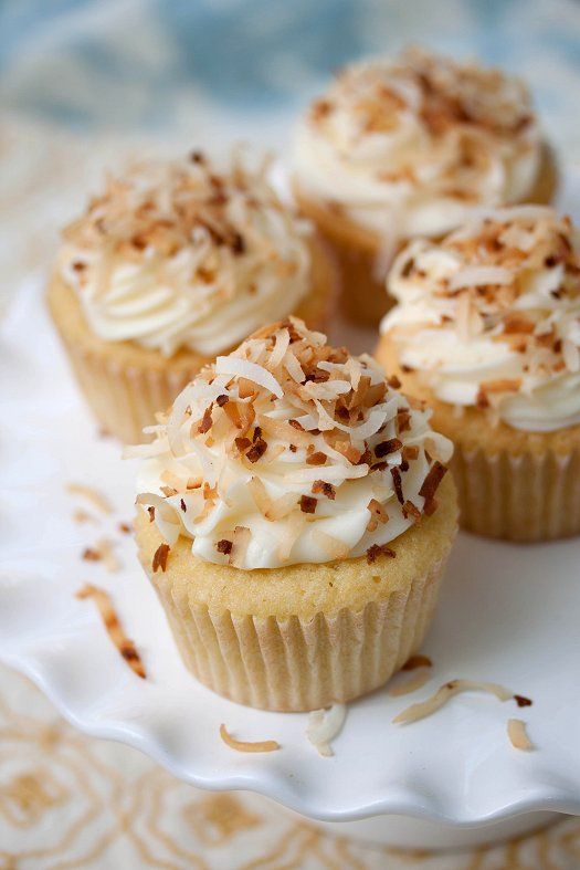 Coconut Cupcakes with Cream Cheese Frosting
