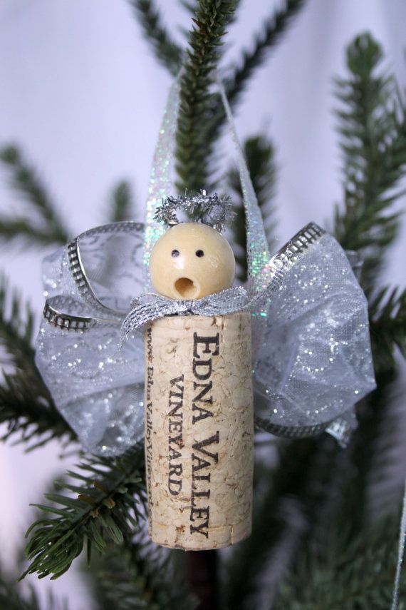 Cork Angel Ornament- something I can do with the 2000 corks I bought a garage sa