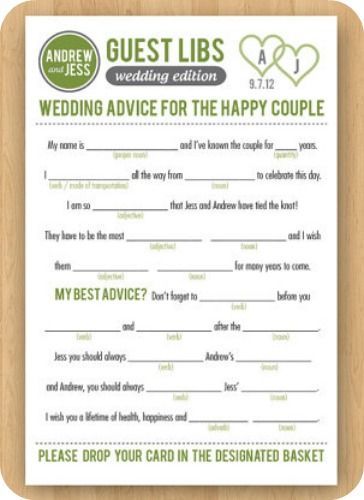 Forget the usual wedding guest books.  Here you will find clever and chic weddin