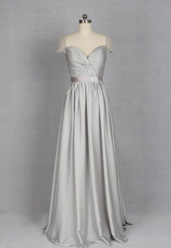 Grey Evening Dress Vneck Evening Dress made from by harsuccthing, $147.80