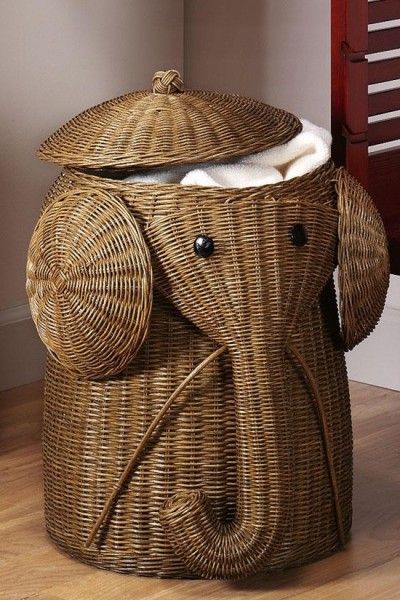 Hamper: Love this elephant hamper, it operates as decoration and as a laundry ba