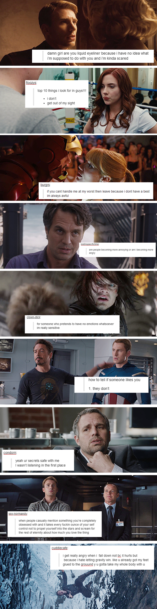 If the Avengers were on Tumblr… The intimate thoughts of Steve Rogers, Natasha