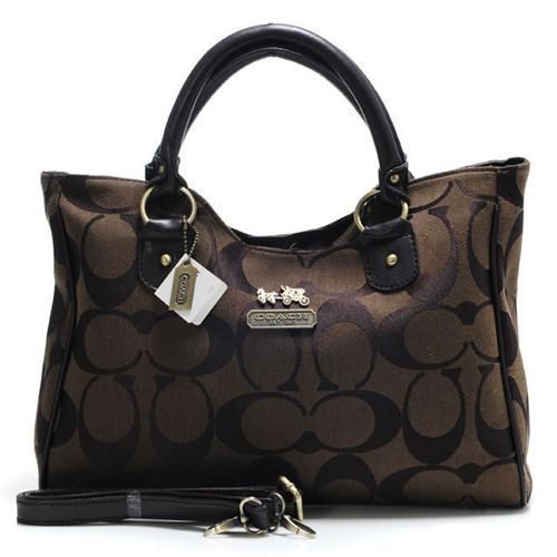 Look Here! Coach Legacy In Signature Large Coffee Satchels ACD Outlet Online