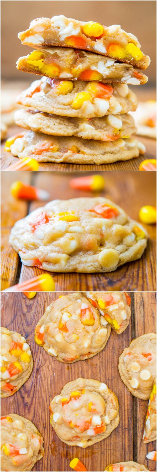 NEED TO MAKE FOR HALLOWEEN!! candy corn cookies.. Im so making these, but only o