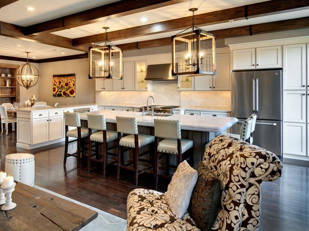 Open Kitchen/Living Room with Island – 99 Beautiful Kitchen Island Design Ideas