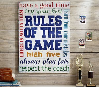 Rules of the Game Planked Art #PotteryBarnKids