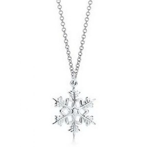 Tiffany Co Snowflake Necklace in silver
