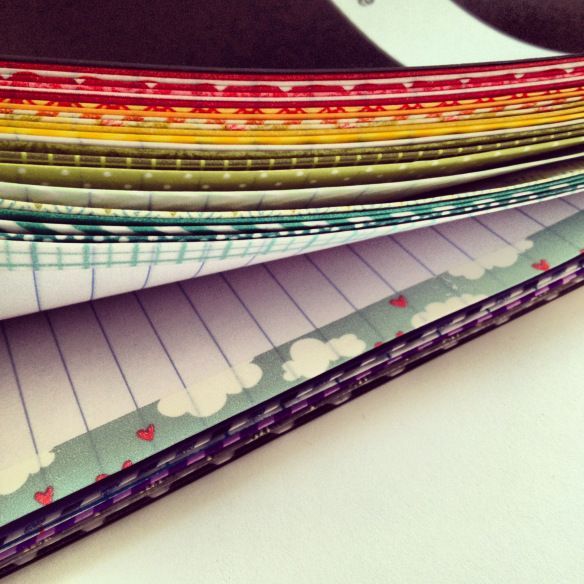 Washi Tape page edges for a personalized journal.