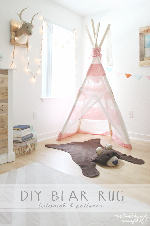 We Lived Happily Ever After: Make your own Bear Rug for $6