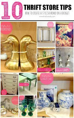 10 Thrift Store Shopping Tips: How To Decorate On A Budget! Great ideas for crea
