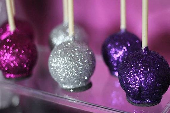 12 Shimmery Glitter Cake Pops Glam Party by ChasingPinkFireFlies, $30.00 Green P